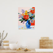 Blumenharmonie: Eine lebendige Vase Poster (Küche)