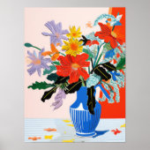 Blumenharmonie: Eine lebendige Vase Poster (Vorne)