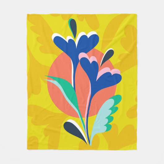 Blumenharmonie Fleecedecke (Vorderseite)