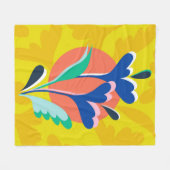 Blumenharmonie Fleecedecke (Vorderseite (Horizontal))