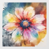 Blumenharmonie in Pastellfarben Fensteraufkleber (Blatt)