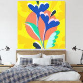 Blumenharmonie Leinwanddruck (Insitu (Schlafzimmer))