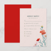 Blumenharmonie RSVP Karte (Vorne/Hinten)