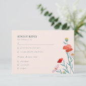 Blumenharmonie RSVP Karte (Stehend Vorderseite)