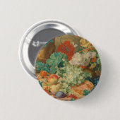 Blumenharmonie und Fruchtbarer Splendor Botanische Button (Vorne & Hinten)