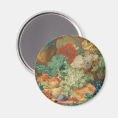 Blumenharmonie und Fruchtbarer Splendor Botanische Magnet (Vorderseite/Rückseite)