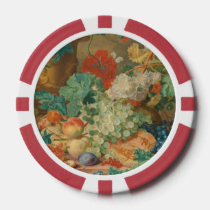 Blumenharmonie und Fruchtbarer Splendor Botanische Pokerchips