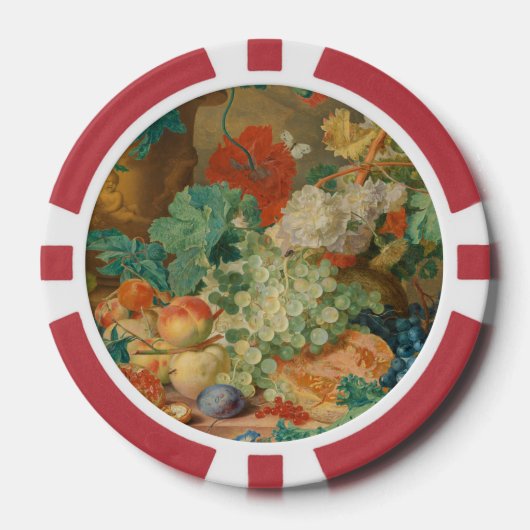 Blumenharmonie und Fruchtbarer Splendor Botanische Pokerchips (Vorderseite)