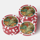 Blumenharmonie und Fruchtbarer Splendor Botanische Pokerchips (Stapel)