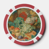 Blumenharmonie und Fruchtbarer Splendor Botanische Pokerchips (Rückseite)