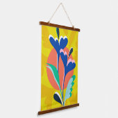 Blumenharmonie Wandteppich Mit Holzrahmen (Gewinkelt)