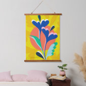 Blumenharmonie Wandteppich Mit Holzrahmen (Schlafzimmer)