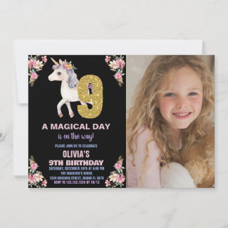 Blumenharmonika zum Geburtstag Einladungen mit Fot