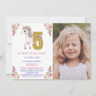 Blumenharmonika zum Geburtstag Einladungen mit Fot