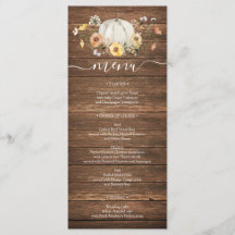 Blumenharvest Pumpkin Hochzeitsmenüs