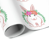 Blumenhäschen Geschenkpapier (Rolleneckpunkt)