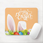 Blumenhäschen-Ohren fröhliche Ostern | Mousepad (Mit Mouse)