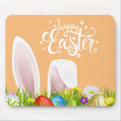 Blumenhäschen-Ohren fröhliche Ostern | Mousepad (Vorne)
