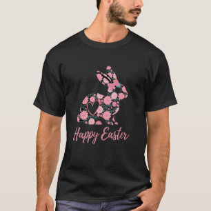 Blumenhase Frohe Ostern Kinder Frauen Frühling T-Shirt