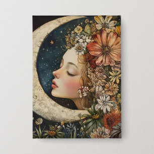 Blumenhaut und Crescent Moon 2 Button