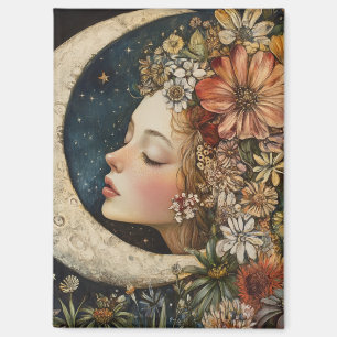 Blumenhaut und Crescent Moon 2 Magnet