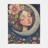 Blumenhaut und Crescent Moon Fleecedecke (Vorderseite)