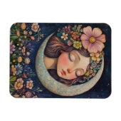 Blumenhaut und Crescent Moon Magnet (Horizontal)