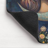 Blumenhaut und Crescent Moon Mousepad (Ecke)