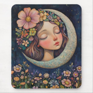 Blumenhaut und Crescent Moon Mousepad