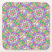 Blumenhaze Rechteckiger Pappuntersetzer (Vorderseite)