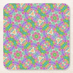 Blumenhaze Rechteckiger Pappuntersetzer