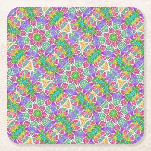 Blumenhaze Rechteckiger Pappuntersetzer (Vorderseite)