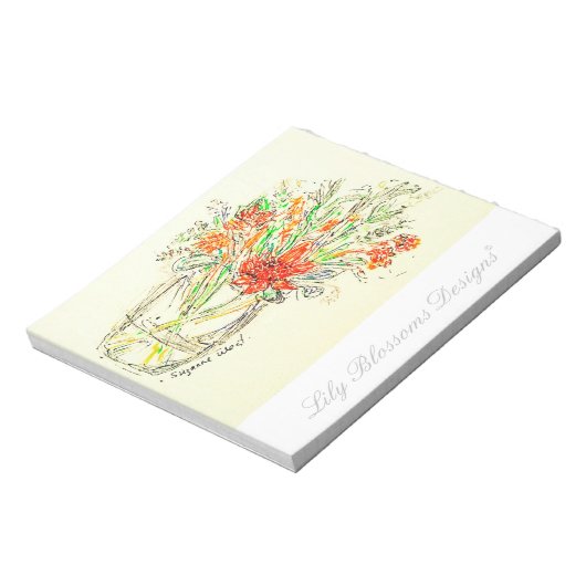 Blumenheft Notizblock (Rotiert)