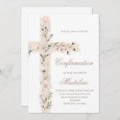 Blumenheilige Kreuzbestätigung Einladung (Vorne/Hinten)