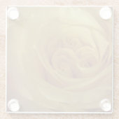 Blumenhellgelbe Rose Foto Schöne Blume Glasuntersetzer (Rückseite)