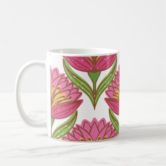 Blumenhelligkeit: Rot weiß Vintag. Kaffeetasse (Links)