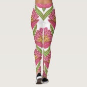 Blumenhelligkeit: Rot weiß Vintag. Leggings (Rückseite)