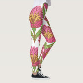 Blumenhelligkeit: Rot weiß Vintag. Leggings (Rechts)