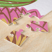 Blumenhelligkeit: Rot weiß Vintag. Puzzle (Seite)