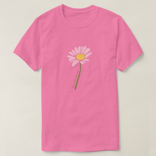 Blumenhemd – Rosa Farben T-Shirt (Design vorne)