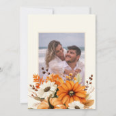 Blumenherbst-Hochzeit im Herbst Einladung (Rückseite)