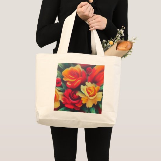 Blumenherbst Jumbo Stoffbeutel (Vorderseite (Produkt))