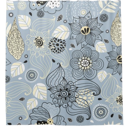 Blumenherbstdesign Duschvorhang (Vorderseite)