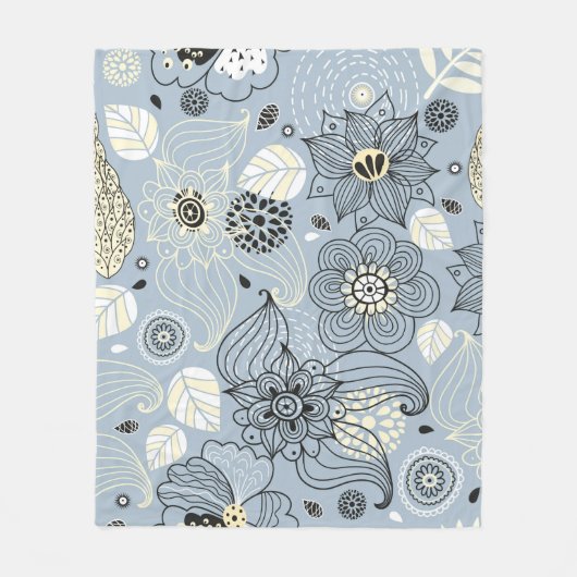 Blumenherbstdesign Fleecedecke (Vorderseite)