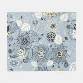 Blumenherbstdesign Fleecedecke (Vorderseite (Horizontal))