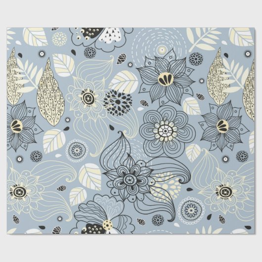Blumenherbstdesign Geschenkpapier (Flach)