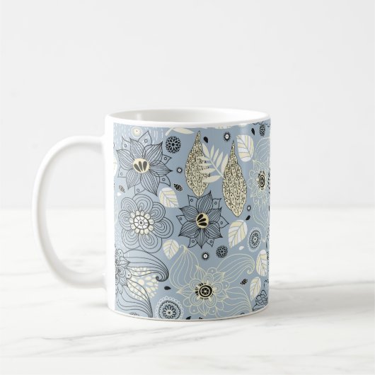 Blumenherbstdesign Kaffeetasse (Links)