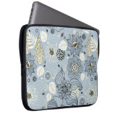 Blumenherbstdesign Laptopschutzhülle (Vorne Rechts)