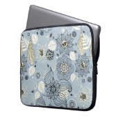 Blumenherbstdesign Laptopschutzhülle (Vorderseite Links)