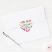 Blumenherz Custom Wedding Favor Sticker (Umschlag)